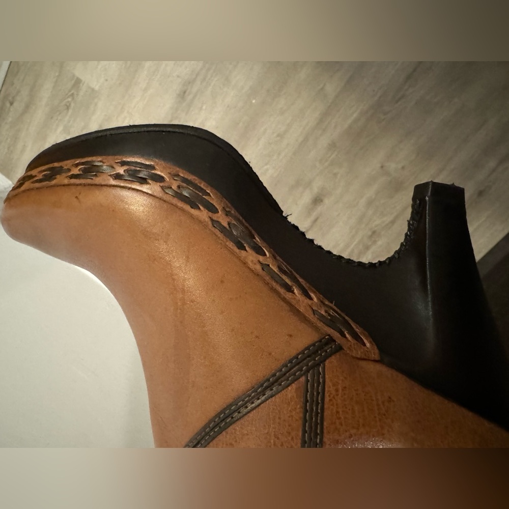 High Rise Cole Haan leather brown boots sz 9 - Picture 8 of 9